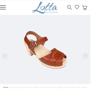 Lotta from Stockholm peep toe tan clogs EUR 38/US 7.5
